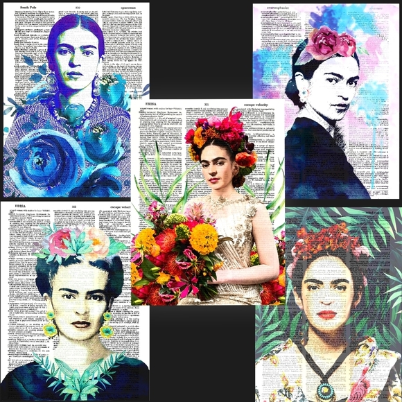 The Frida Kahlo Collection Vintage Dictionary Art Print Bundle - Picture 1 of 8